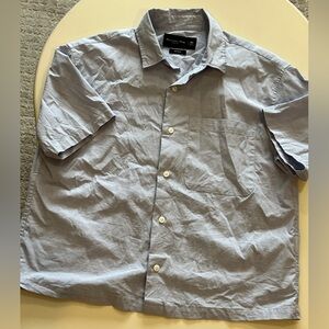 Abercrombie & Fitch Light blue boxy Cropped Shirt